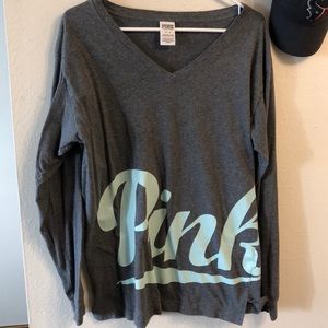 PINK grey long sleeve